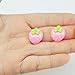 FAZHBARY 90 PCS Pink Resin Strawberry with No Holes Flat Back Small Strawberry Resin Bulk Embellishments for Crafts Crafts Accessories