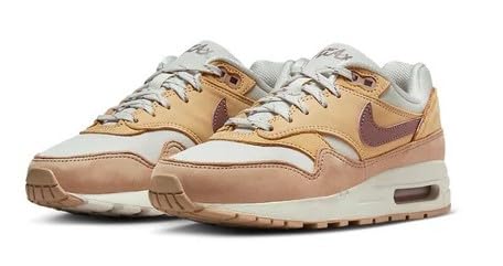 Air Max 1 SE Big Kids' Shoes (FZ5530-020, Light Bone/Light Bone/Hemp/Smokey Mauve) Size 43
