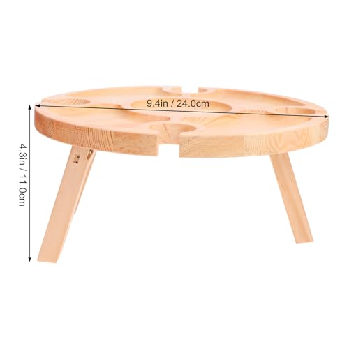Table d'appoint multifonctionnelle ronde avec support bouteille