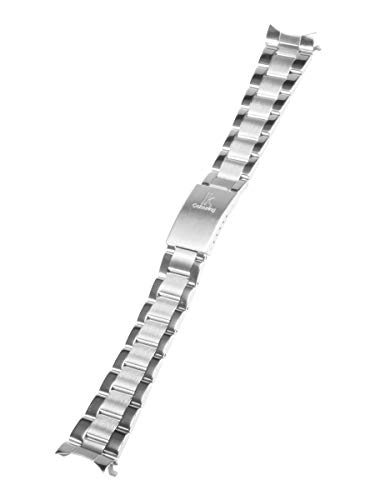 Preisvergleich Produktbild Alienwork Uhrenarmband Edelstahl Metallarmband Silber