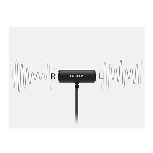 Sony Compact Stereo Lavalier Microphone ECMLV1,Black, Small | Small - image 6