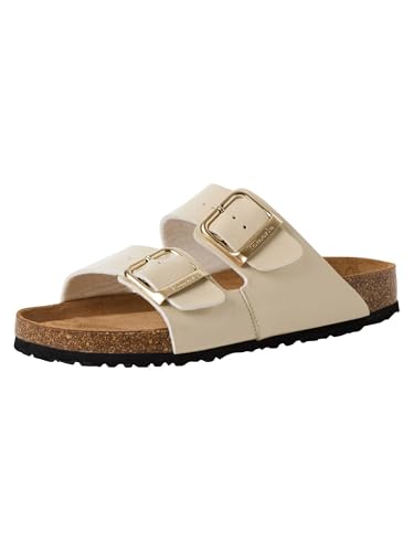 Tamaris Damen Fußbett Pantolette flach beige 40 EU
