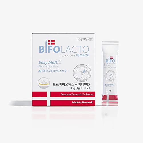 Bifolacto Probiotics (4 Box Set), Premium Denmark Probiotics. Zero Calories, Zero Sugar, Non Dairy. No Water is Needed. Melts on Your Tongue. Easy Melt Technology.
