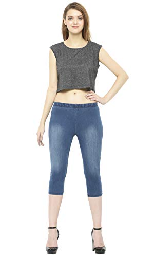 Image of Frenchtrendz Women's Cotton Modal Spandex Stretchable Slim Fit Jegging Capris