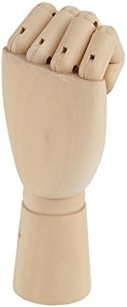 Wooden Hand Model, Flexible Moveable Wooden Women Mannequin Hand Artist Model Jointed Articulated Wood Sculpture for Sketching Drawing Painting Artwork Home Office Desk Decoration(10"Right Hand)