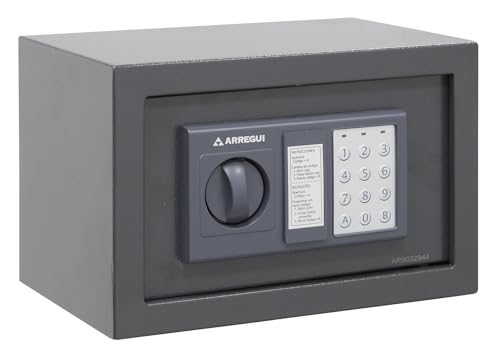 ARREGUI Class T20EB Caja Fuerte para el Hogar de Apertura con Codigo Programable | Caja de Seguridad para Casa | Caja Fuerte Pequeña | 20 x 31 x 20 cm | con Llave de Emergencia | 9 L