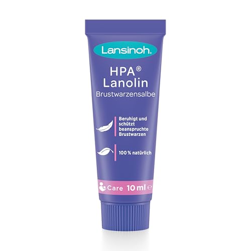 Lansinoh HPA Lanolin Brustwarzensalbe, 10 ml - 100% natürlich - beruhigt & schützt beanspruchte Brustwarzen - klimaneutral, 10940, Farblos