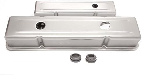 Racing Power Company R9518RAW Short Steel Unplated OEM Style Valve Cover for Small Block Chevy