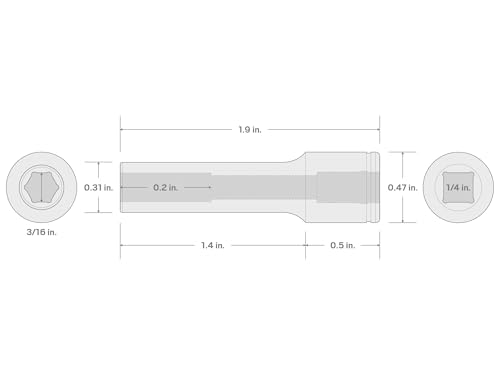 Image of TEKTON 1 /4 Inch Drive x 3 /16 Inch Deep 6-Point Socket | SHD03003