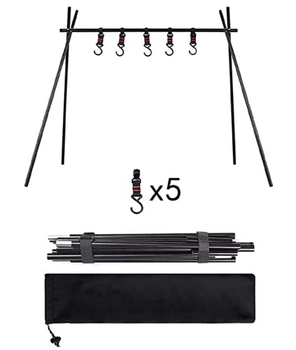 phsmoo Folding Hanging Rack Travel Camping Shelf Triangle Rack Assembly Storage Picnic Rack