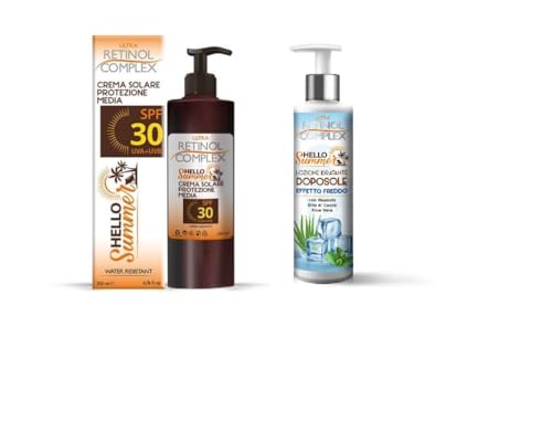 Ultra Retinol Complex Hello Summer Crema solare 30 SPF 200 ml + Lozione Doposole Effetto Freddo 250 ml