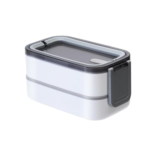 feyiubmen Lunchbox mit 3 Fächern,Brotdose Mikrowellengeeignet Edelstahl,Thermo Bento Box für Erwachsene,Brotzeitbox Metall Auslaufsicher, BPA-frei Lunch Box Bentobox