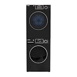 SEKIDO COMPACT STACKABLE LAUNDRY Washer EW 822 1.57cf + Dryer ED 866 3.1cf 110V (Black)