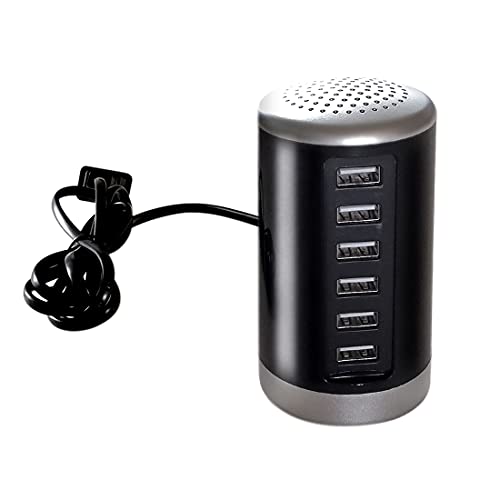 Desktop USB Charging Station,6-Port USB Tower Charging Station 30W 6A USB Charging Station,Multi Ports USB Charger Charging for Smartphonesï¼ŒTabletsï¼Œand Other USB Devices.(Black)