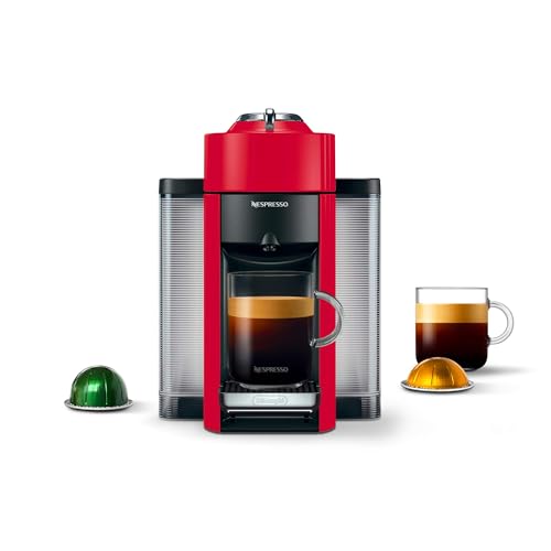 Nespresso Vertuo Coffee and Espresso Machine by De'Longhi, Shiny Red