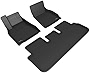 3D MAXpider Custom Fit Kagu Floor Mat (Black) for 2021-2022 Tesla Model S - 1ST Row 2ND Row