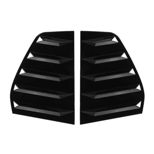 Alerones traseros coche Para VW Para GOLF 6 MK6 GTI GTD R 2009 2013 Rejilla Ventana Embellecedor Ventilación Lateral 2 Uds Embellecedor Cubierta Obturador Ventana Trasera Coche(Glossy Black MK6)