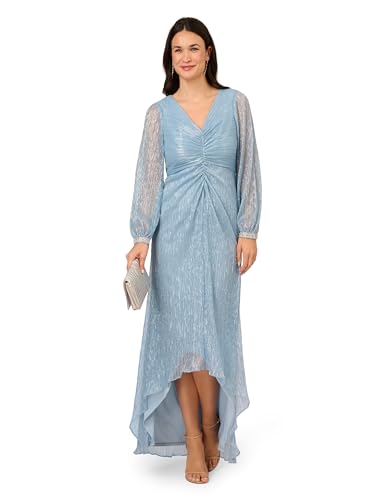 Image of Adrianna Papell Womens Metallic Crinkle Gown