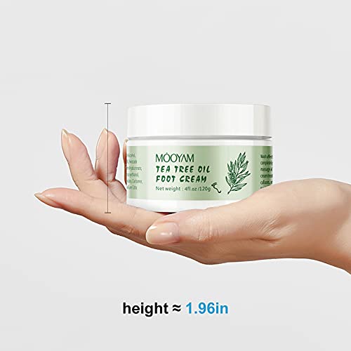 Foot Cream For Dry Cracked Heels Repair Tea Tree Oil Foot Moisturizer For Dry Feet With Urea Foot Spa Hand Cream For Callused Feet Elbow Knees Rough Skin Intensive Moisturizing Softening 4.2 Oz #TOP5