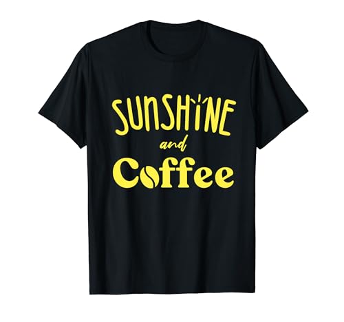 Sunshine and Coffee Beach Summer Graphic Tee Coffee Lovers Camiseta