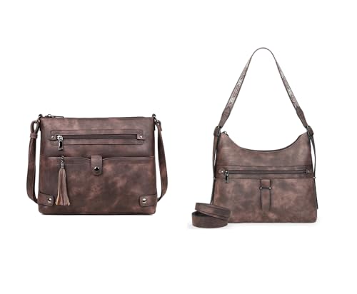 FADEON Crossbody Bags Purses for Women & Womens Purses Brown Collection - Main Image