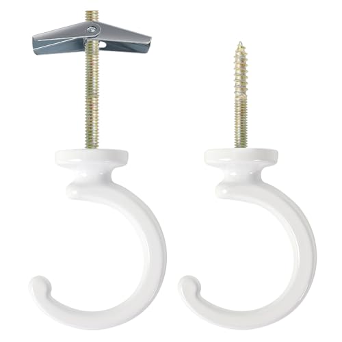 Aidoclip 2PCS Ceiling Hooks for Hanging Plants,Heavy Duty Plant Swag Hooks,Hanging Planter Wall...