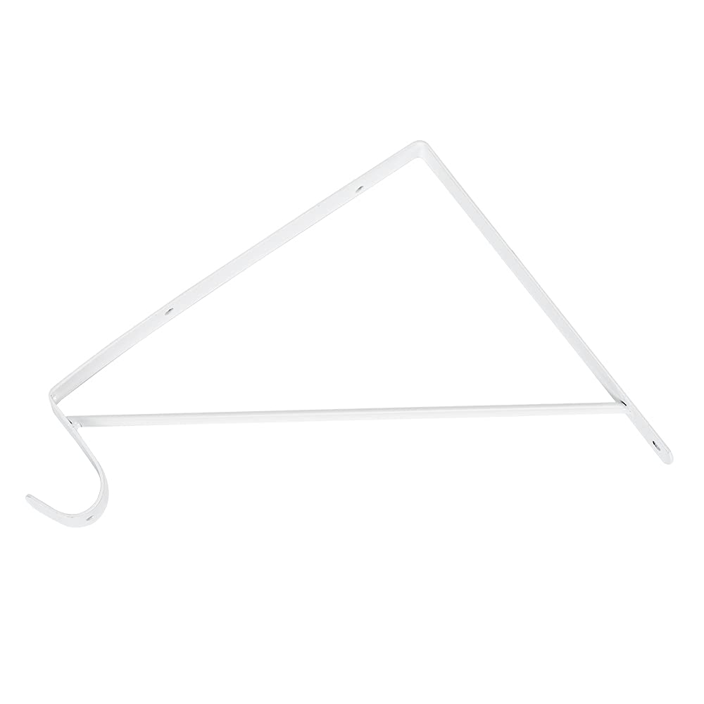 HOME MASTER HARDWARE Paquete de 10 soportes resistentes para estante de armario y barra, soporte ajustable de pared con soporte de barra para almacenamiento de estante y barra de armario, color blanco