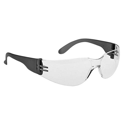 Image of Portwest PW32 Work Safety Glasses with Wrap Around Eye Protection ANSI /ISEA, Clear