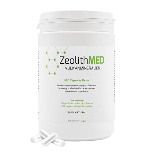 Zeolith MED 600 - Cápsulas de detox (producto medicinal con certificación CE)