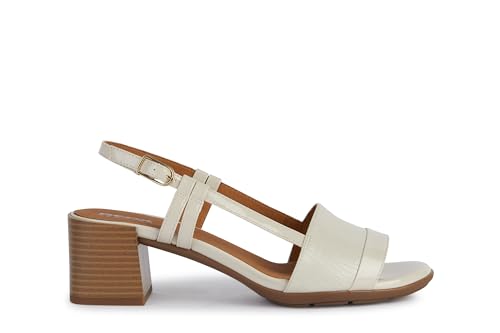 Geox Girls' D New Marykarmen A Heeled Sandal, Lt Sand, 7 Big Kid2