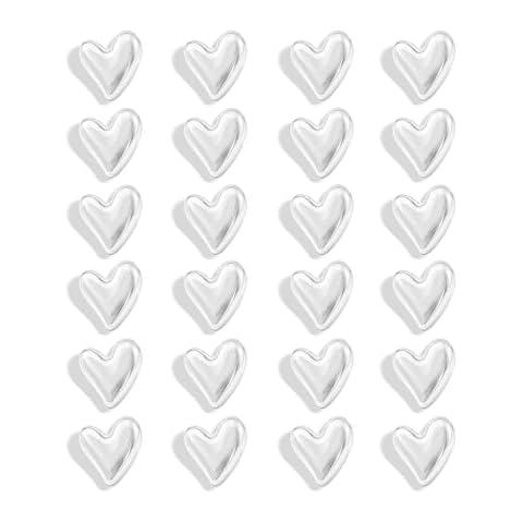 24PCS Silver Fridge Magnets Cute Love Heart Refrigerator Magnets, Decorative Magnets for Whiteboard Cabinet Locker, Lovely Fun Magnets for Classroom Home Kitchen Office Decor Cover