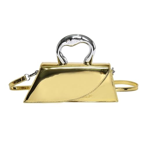 Sac à main en cuir synthétique avec poignée argentée