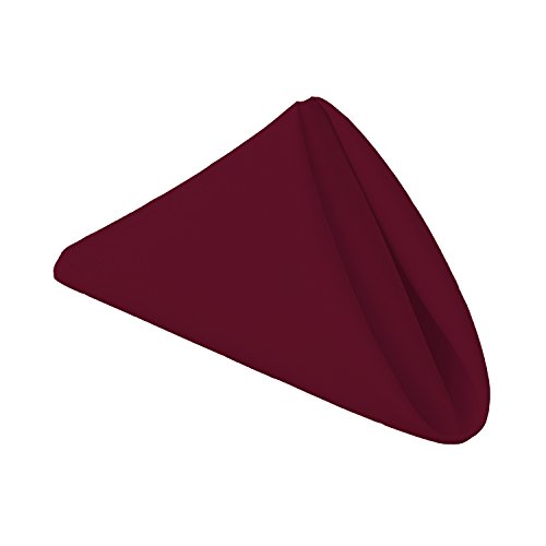 Gee Di Moda Cloth Napkins - 17 x 17 Inch Burgundy Solid Washable
