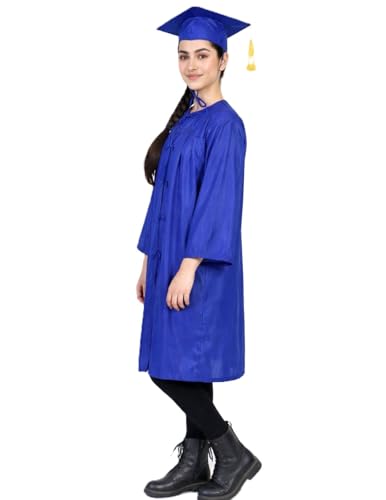 Image of BookMyCostume Blue Graduate Convocation Graduation Day Gown Kids & Adults Fancy Dress Costume 14-16 years /Adult M-L