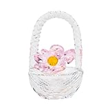 [Koutimule]【デスクレーション】クリスタルガラス工芸品 花篮置物 男女学生向けサプライズ オフィス卓上インテや卒業記念品として