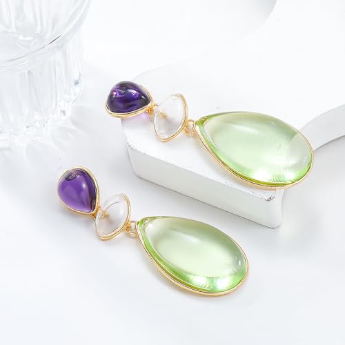 Boucles d'oreilles à eau délicate pendantes et bijoux minimalistes argentés