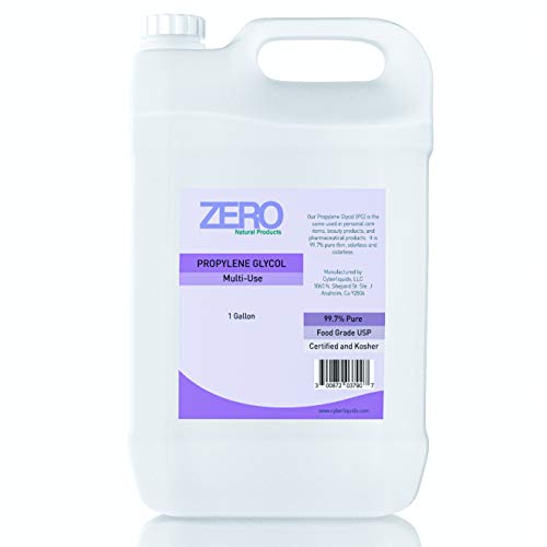 Zero Natural Products Propylene Glycol PG USP Food Grade 99.7% Pure Gallon (128 oz) Contains no Alcohol, Pharmaceutical Grade, Antifreeze for RV's