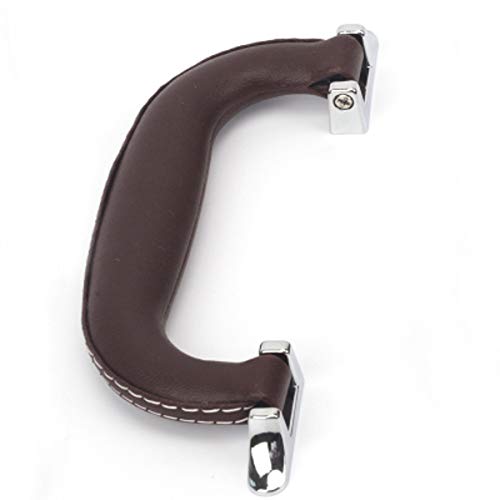CynKen 1 Pieces PU Leather Handle for Guitar Musical Box Handbags Gift Boxes Wine Boxes Luggage Toolbox Trolley Instrument Case Brown Silver