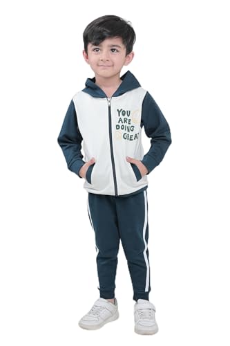 Image of POLKA TOTS 100% Cotton Co-Ord Joggers for Kids | Trendy Sweatshirt & Joggers Set | All Season Wear for Kids, Toddler & Newborn | Soft & Breathable Dress for Boys & Girls | from 6 Months to 8 Years