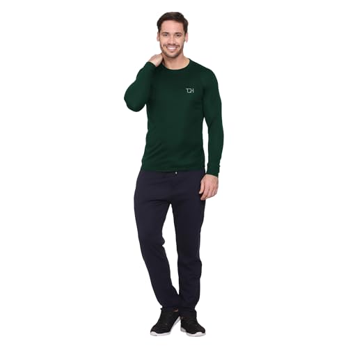 Image of TQH Full Sleeve T Shirt for Men | Pack of 2 T-Shirt for Man Full Sleeve | Gym Workout | Men's Tshirts | Slim Fit Polyester Round Neck Solid Sports T-Shirts for Running Training Casual Wear