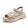 SMajong Sandali Sportivi da Donna Sandalo con Supporto Arco Plantare Comode e Regolabili Piatto Sandali Scarpe Estivi da Trekking da Spiaggia Beige 42 EU