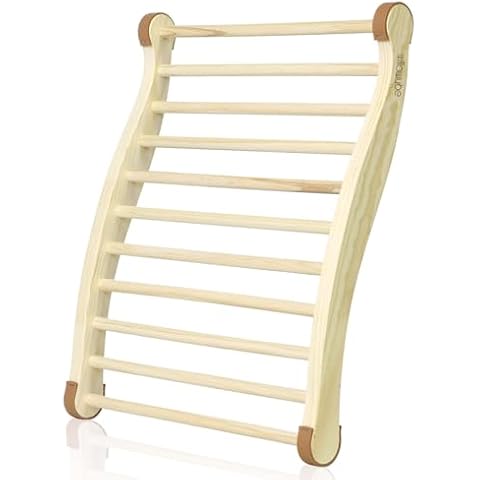 WILLOWYBE Sauna Backrest Durable Non-Slip Pads & Natural Scotch Pine Wood - Back Support for Infrared Sauna and Steam Sauna Accessories Luxury - Ideal for Everyday Cover