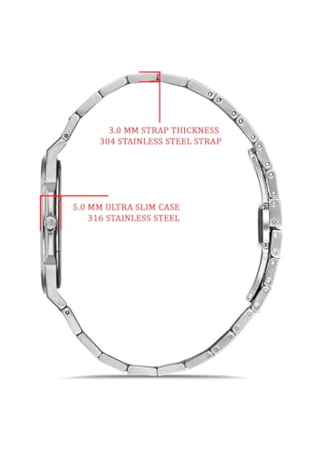 Image of ALIX AL2913 Men's Waterproof Multifunctional Stainless Steel Strap Quartz Analog Watch