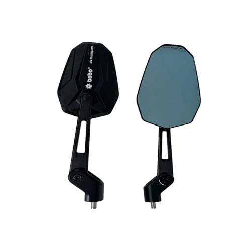 Image of BOBO RM1-D Premium Motorcycle Rearview Mirror, Anti-Glare, Anti-Fog, 360-Degree Rotation, Multi-Angle Adjustable