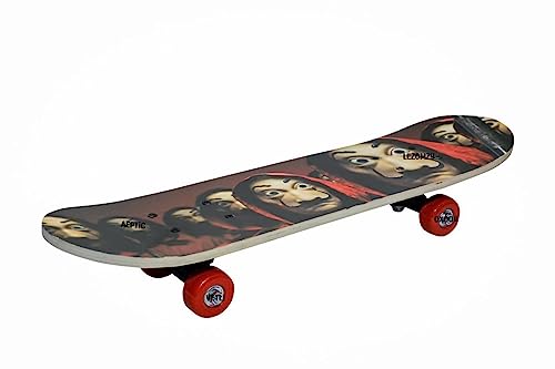 Image of Skateboard 24 inchx 6 inch Double Kick Concave Complete Skate Board 9 Layer Plywood Deck Standard Skateboards for Kids Boys Girls Beginners Teens Adult- (Joker Print)