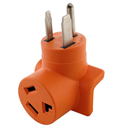 AC WORKS Welder 6-50P 50A Plug(NOT Household 15A) to 10-30R 3-Prong 30 Amp 3-Prong Dryer Adapter (Compact)
