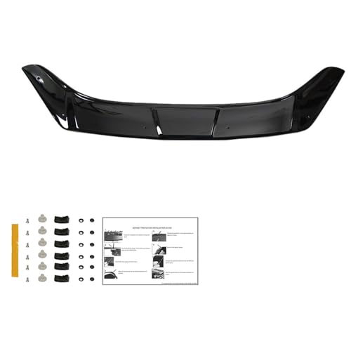 Oneway Motorhaubenschutz kompatibel mit Ford Transit Courier 2014-2019 - Schwarz glänzend