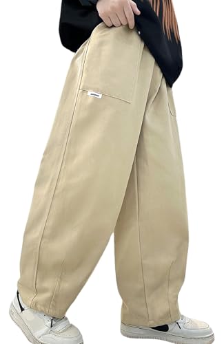 Pantalon baggy garçons en coton résistant à jambes larges pour le skate