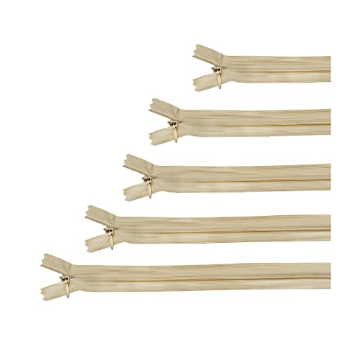 Invisible Zipper Closed, 5 Sizes and 20 Colors #3, Fine Zipper, Elegant and Discreet for Sewing on Clothes Dresses, Skirts
