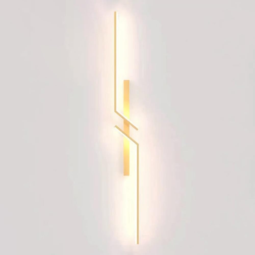SXSCARKX Wall Sconce Modern Linear Vanity Light, Long Strip Lamp for Living Room, Bedroom, Hallway - den Metal Lighting Fixture
